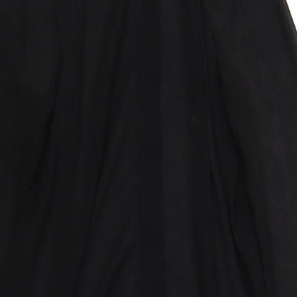 H&M Womens Black Polyester Shirt Dress Size 6 Collared Button