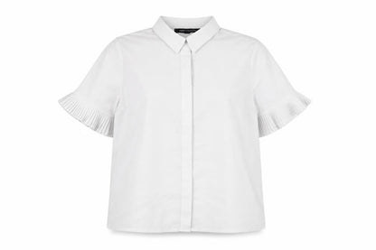 Womens UK Size S French Connection Grey Basic Button-Up