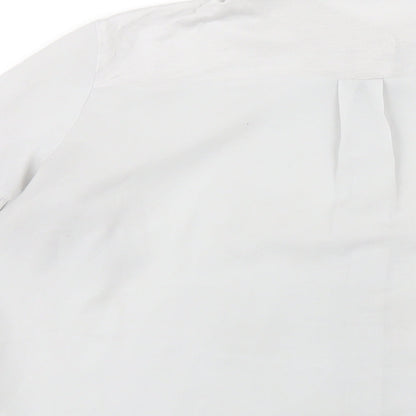 French Connection Womens Grey Polyester Basic Button-Up Size S Collared