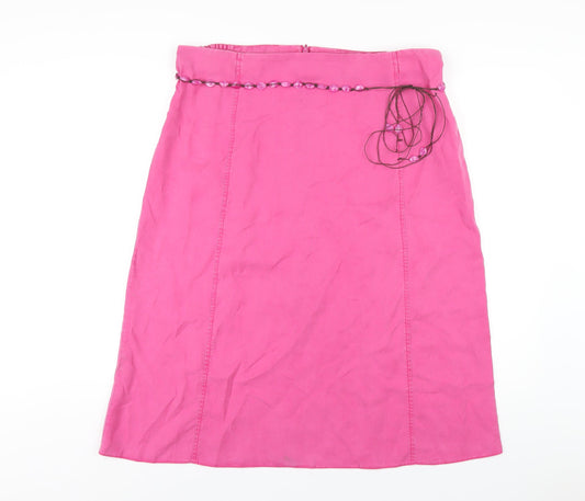 Principles Womens Pink Lyocell A-Line Skirt Size 18 Zip