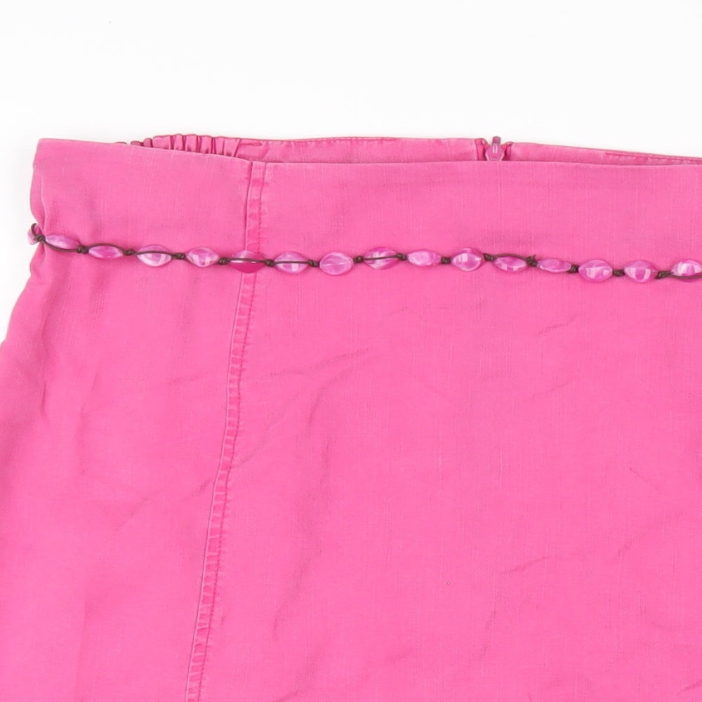 Principles Womens Pink Lyocell A-Line Skirt Size 18 Zip
