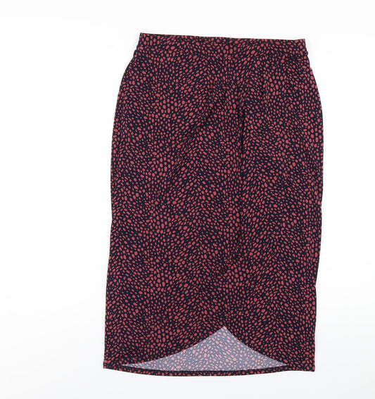 Oasis Womens Multicoloured Geometric Polyester A-Line Skirt Size M