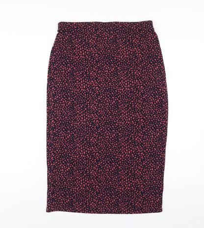 Oasis Womens Multicoloured Geometric Polyester A-Line Skirt Size M