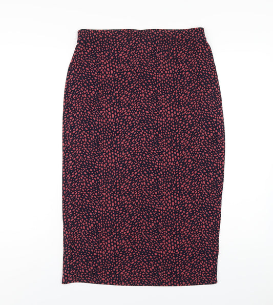 Oasis Womens Multicoloured Geometric Polyester A-Line Skirt Size M