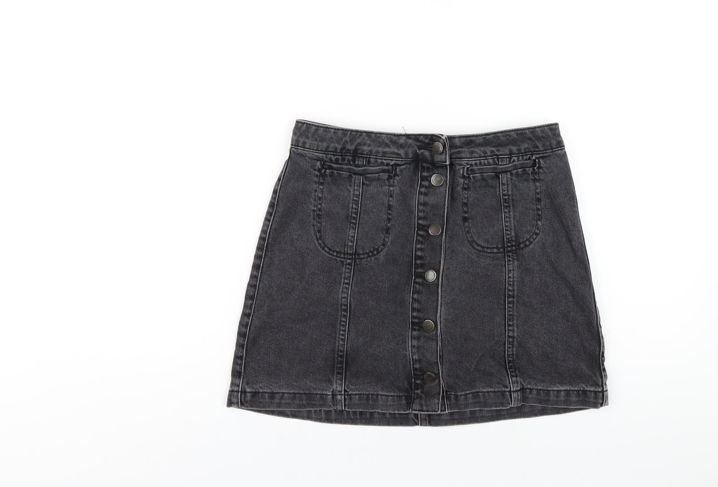 Womens UK Size 10 Topshop A-Line Denim Skirt