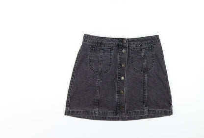 Womens UK Size 10 Topshop A-Line Denim Skirt
