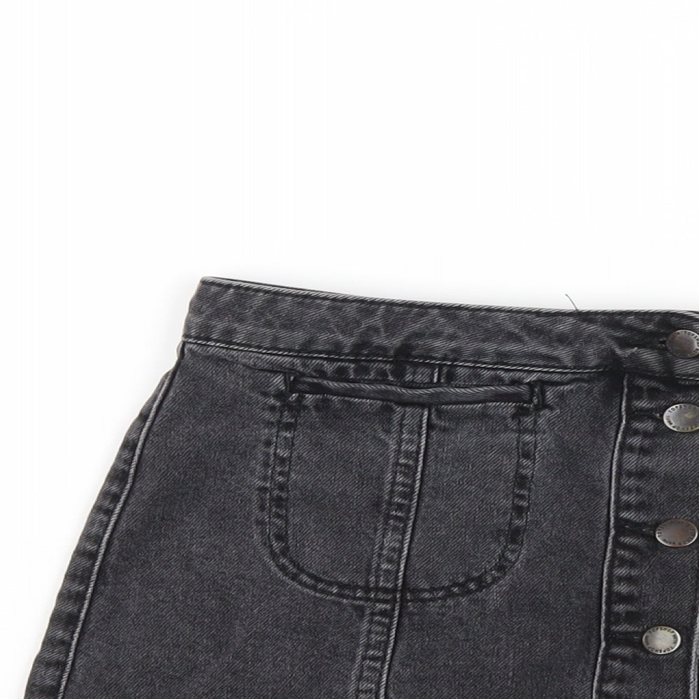Womens UK Size 10 Topshop A-Line Denim Skirt