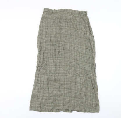 Linden Hill Womens Grey Geometric Viscose A-Line Skirt Size S Zip