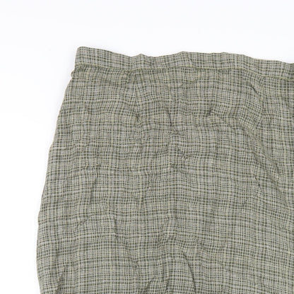 Linden Hill Womens Grey Geometric Viscose A-Line Skirt Size S Zip