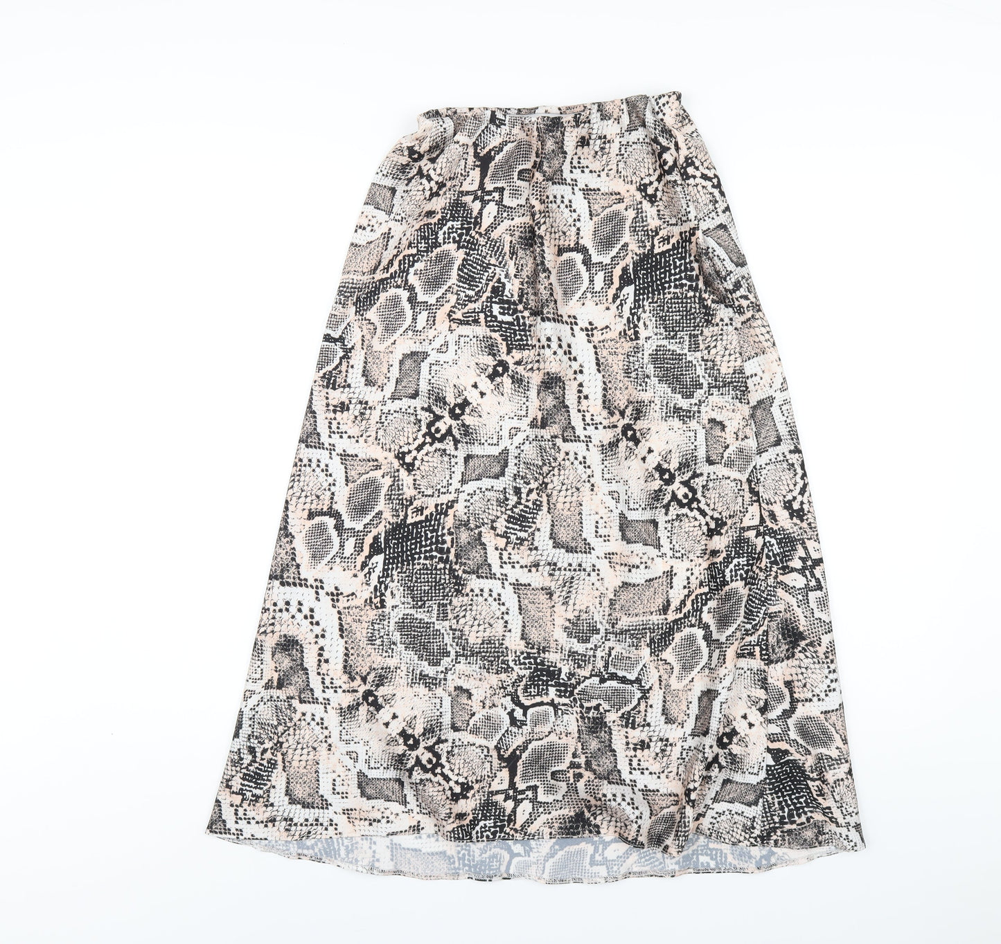 New Look Womens Multicoloured Animal Print Polyester A-Line Skirt Size 8 - Snake Print