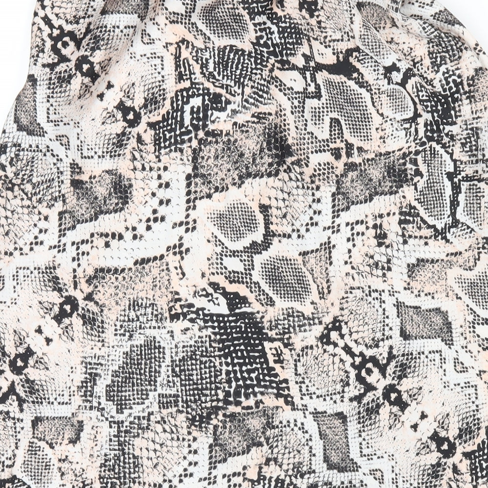 New Look Womens Multicoloured Animal Print Polyester A-Line Skirt Size 8 - Snake Print