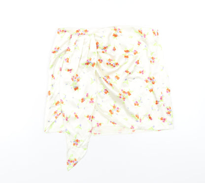 Womens UK Size M Zara A-Line Satin Skirt
