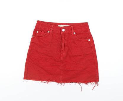 Womens UK Size 6 Topshop A-Line Denim Skirt