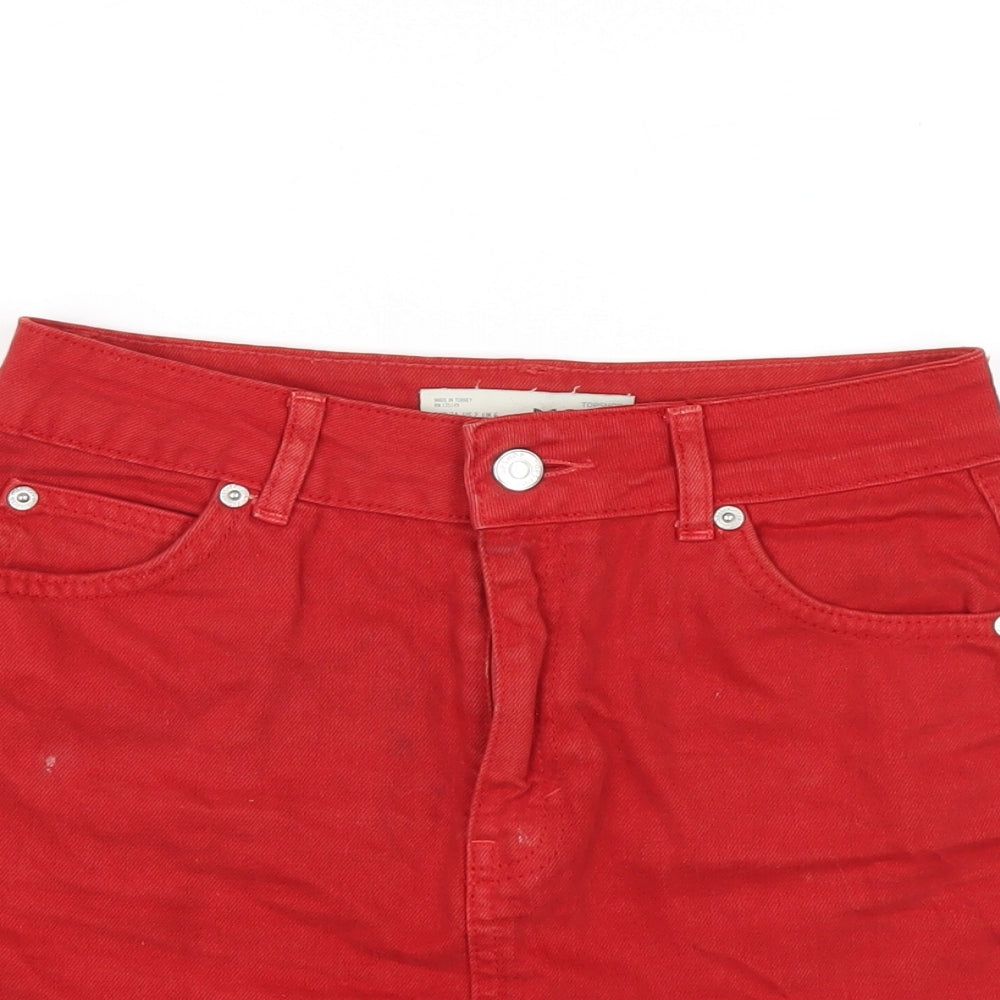 Womens UK Size 6 Topshop A-Line Denim Skirt