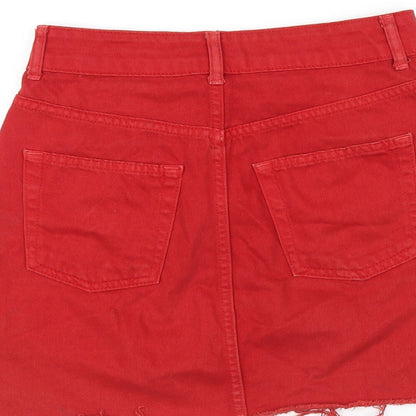 Womens UK Size 6 Topshop A-Line Denim Skirt