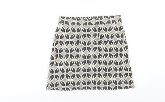 NEXT Womens Multicoloured Geometric Polyester A-Line Skirt Size 10