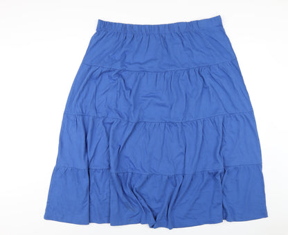 American Sweetheart Womens Blue Cotton A-Line Skirt Size 3XL