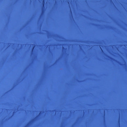 American Sweetheart Womens Blue Cotton A-Line Skirt Size 2XL