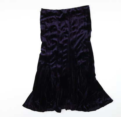 J. Taylor Womens Blue Polyester A-Line Skirt Size 12