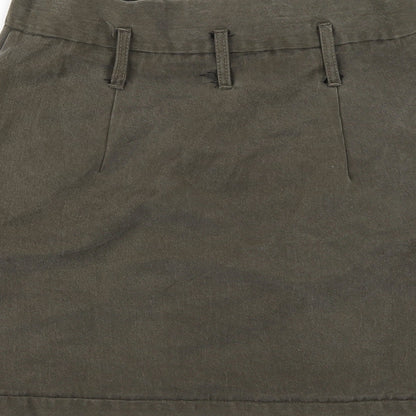 ASOS Womens Green Lyocell A-Line Skirt Size 10 Zip