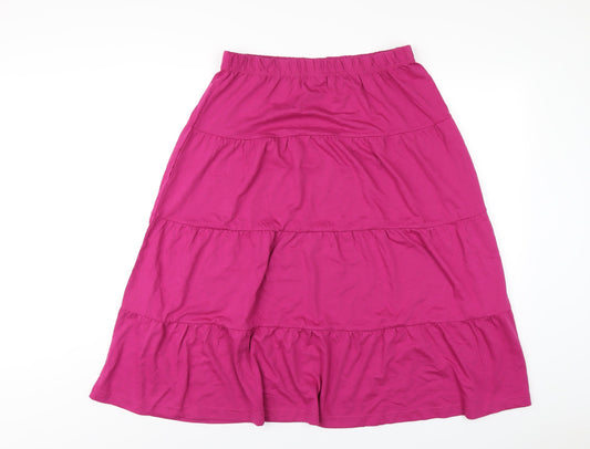 American Sweetheart Womens Pink Cotton A-Line Skirt Size L