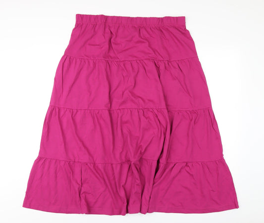 American Sweetheart Womens Pink Cotton A-Line Skirt Size XL