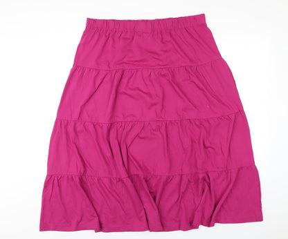American Sweetheart Womens Pink Cotton A-Line Skirt Size XL