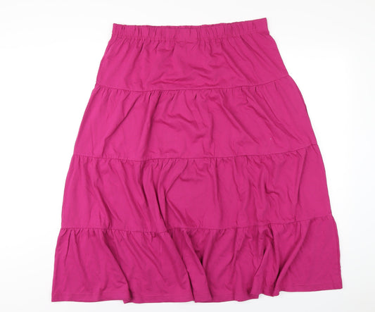 American Sweetheart Womens Pink Cotton A-Line Skirt Size XL