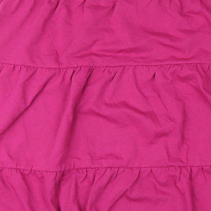 American Sweetheart Womens Pink Cotton A-Line Skirt Size XL