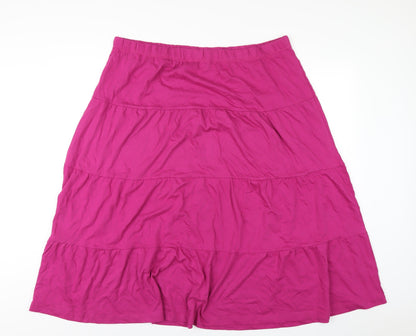 American Sweetheart Womens Pink Cotton A-Line Skirt Size 2XL