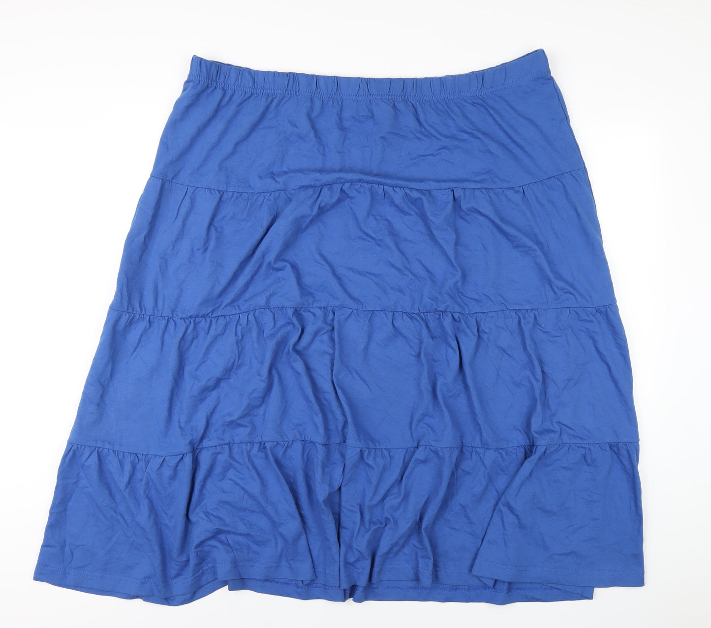 American Sweetheart Womens Blue Cotton A-Line Skirt Size 3XL
