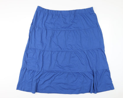 American Sweetheart Womens Blue Cotton A-Line Skirt Size 3XL