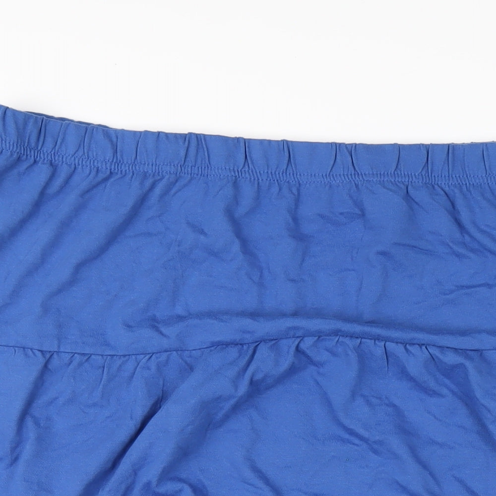 American Sweetheart Womens Blue Cotton A-Line Skirt Size 3XL