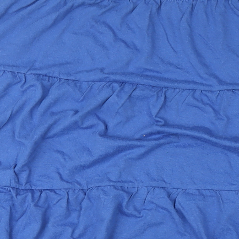 American Sweetheart Womens Blue Cotton A-Line Skirt Size 3XL