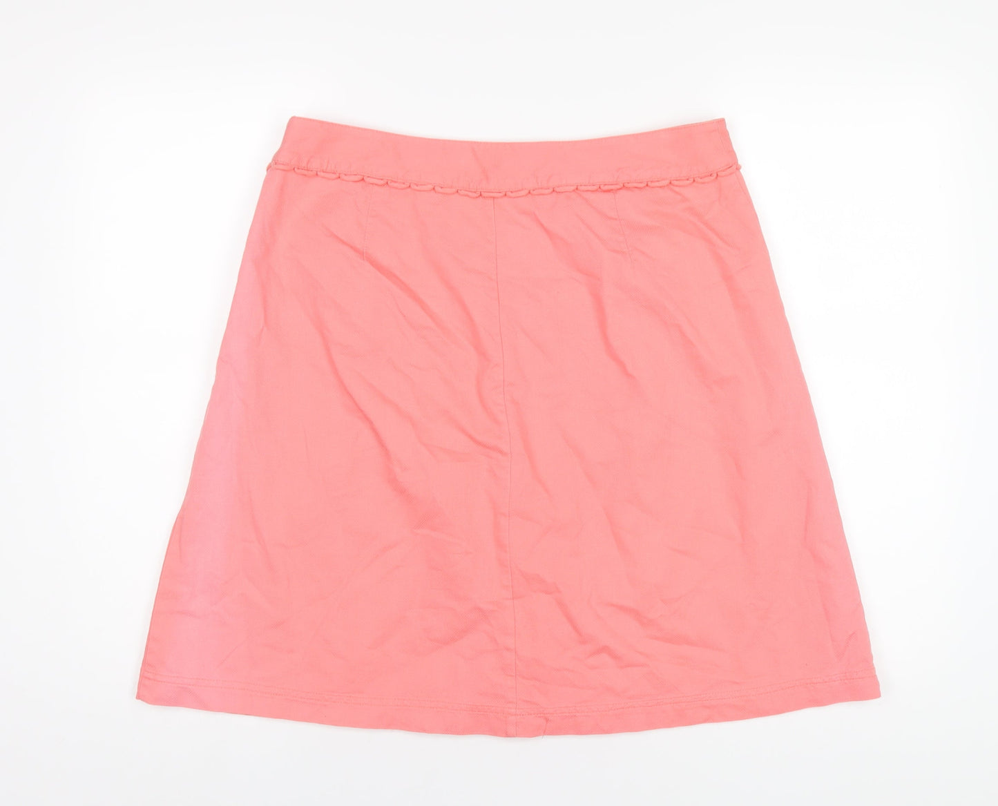 Dickins & Jones Womens Pink Cotton A-Line Skirt Size 14 Zip