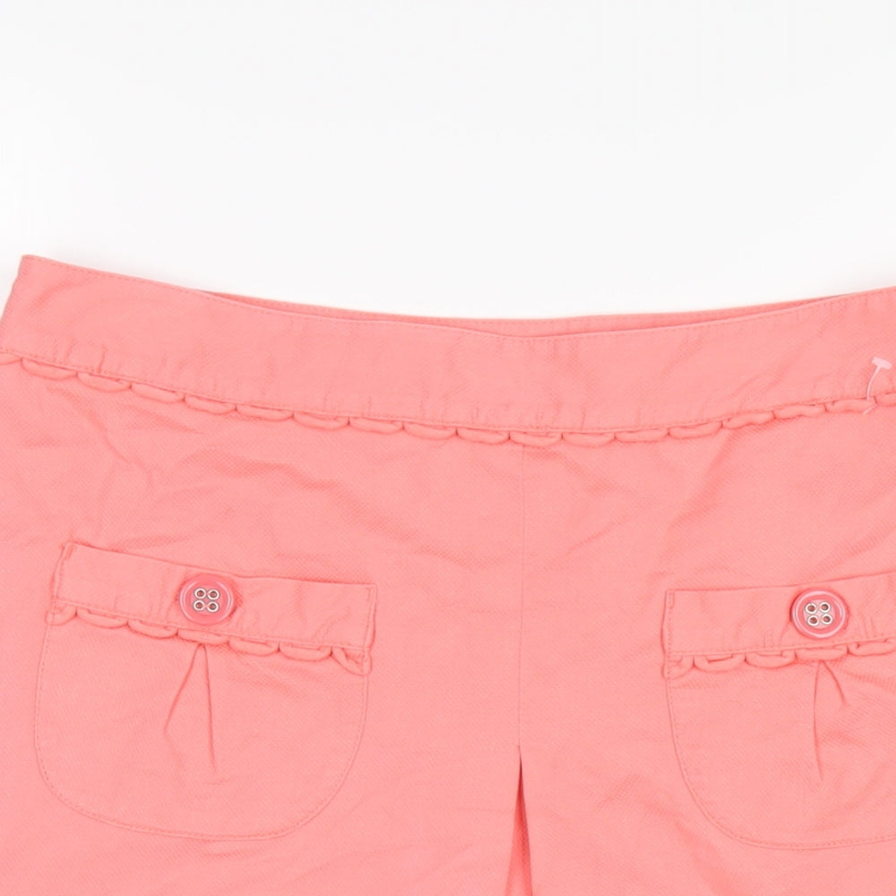 Dickins & Jones Womens Pink Cotton A-Line Skirt Size 14 Zip