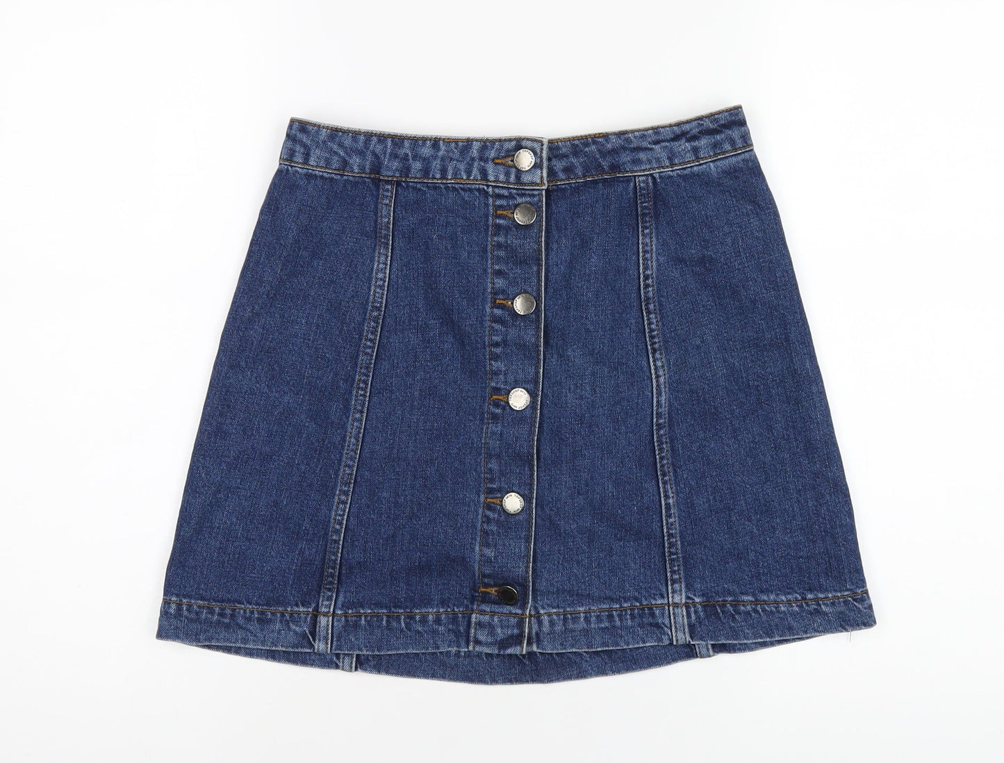 Womens UK Size 10 Topshop A-Line Denim Skirt