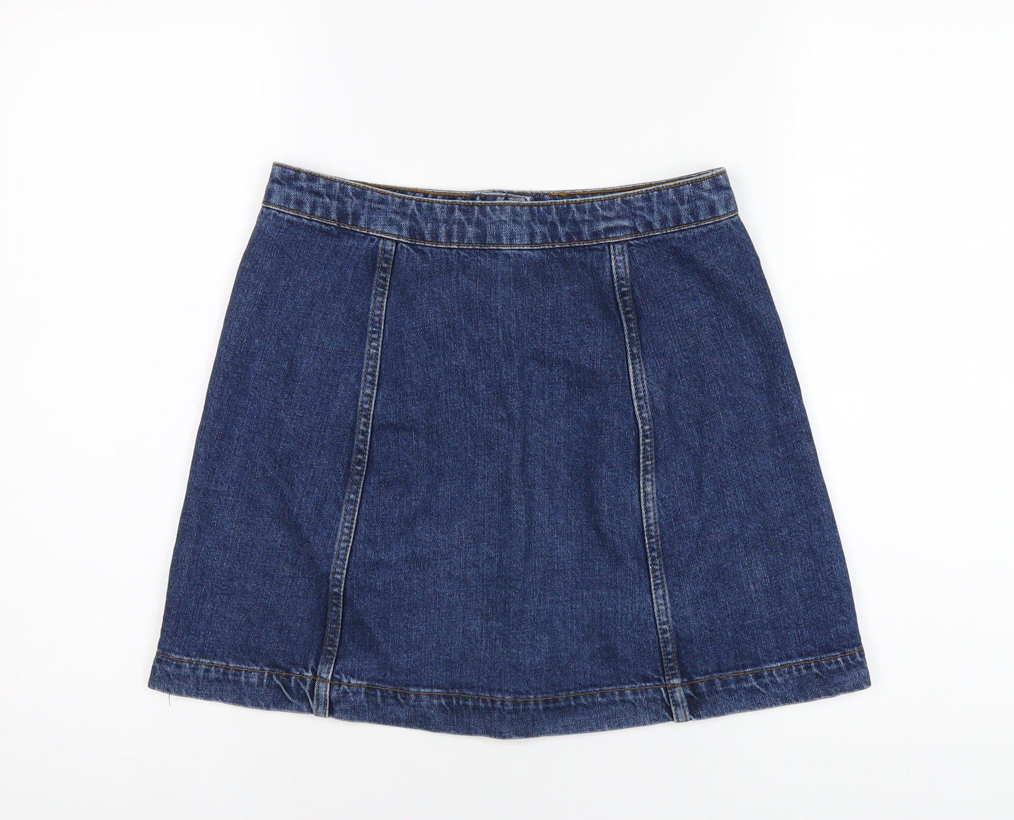 Womens UK Size 10 Topshop A-Line Denim Skirt