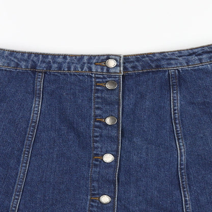 Womens UK Size 10 Topshop A-Line Denim Skirt
