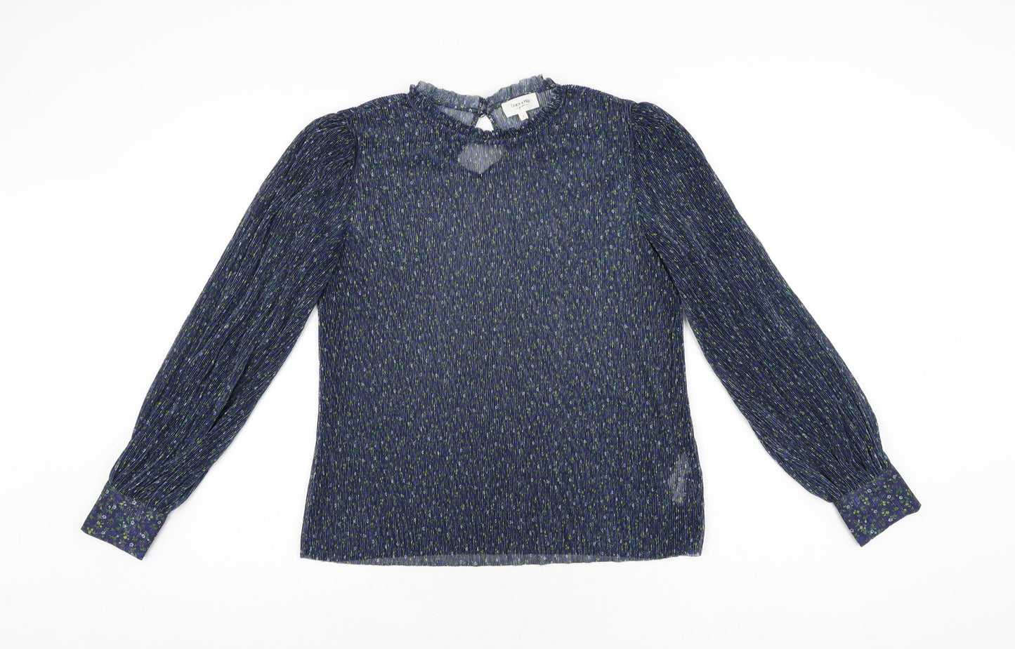 Womens UK Size S Grace & Mila Blue Basic Blouse