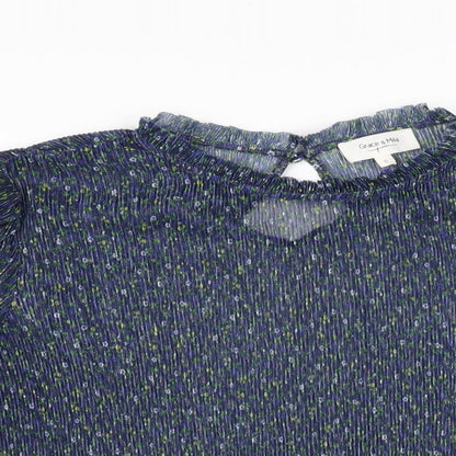 Womens UK Size S Grace & Mila Blue Basic Blouse