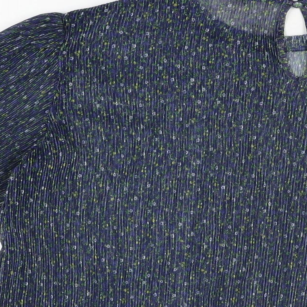 Womens UK Size S Grace & Mila Blue Basic Blouse