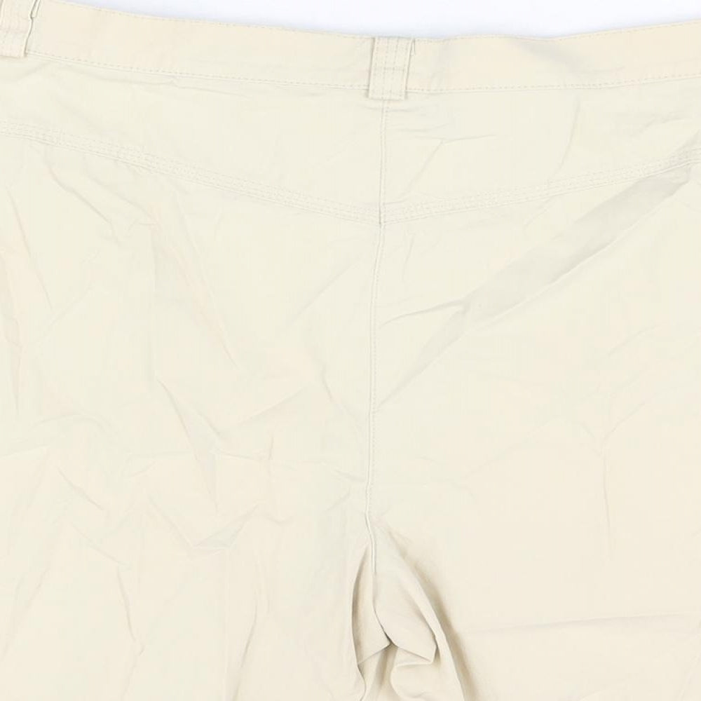 Gelco Womens Beige Cotton Bermuda Shorts Size 16 L7.5 in Regular Zip