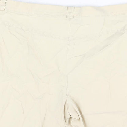 Gelco Womens Beige Cotton Bermuda Shorts Size 16 L7.5 in Regular Zip