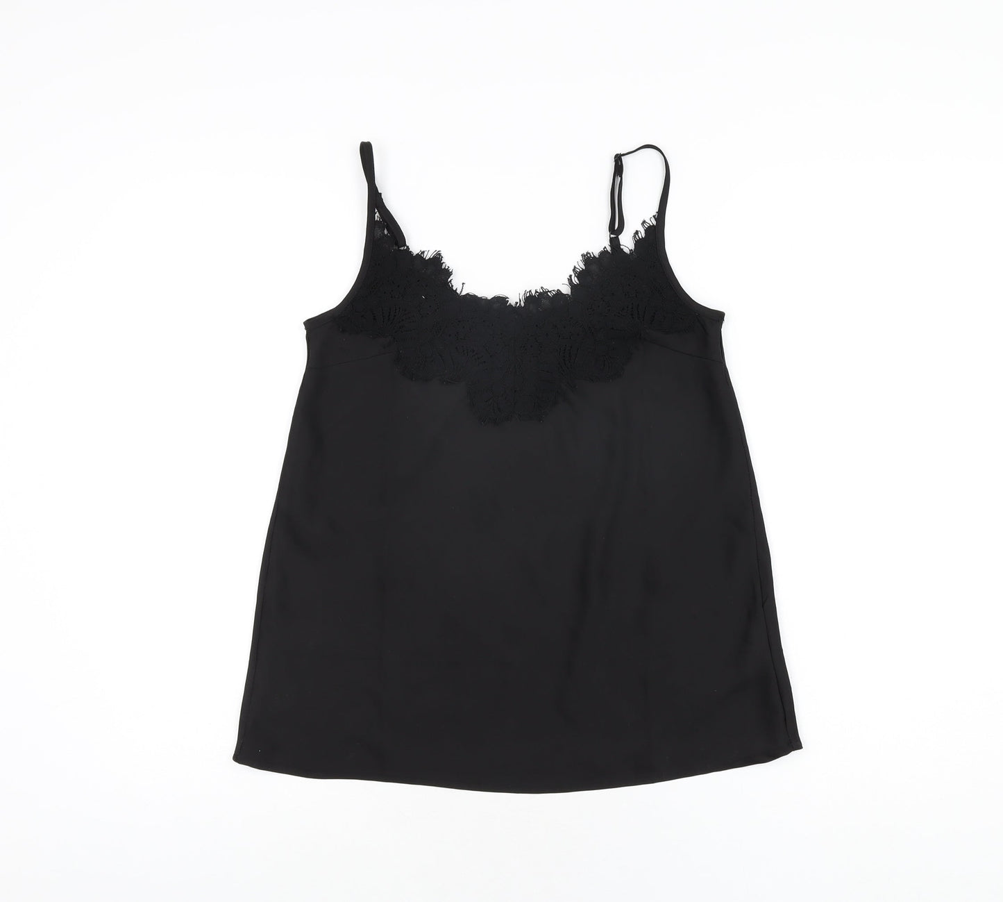 Womens UK Size 4 Missguided Black Camisole T-Shirt