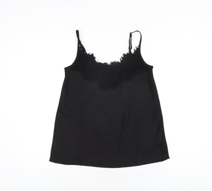 Womens UK Size 4 Missguided Black Camisole T-Shirt