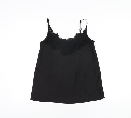 Womens UK Size 4 Missguided Black Camisole T-Shirt