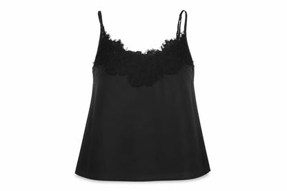 Womens UK Size 4 Missguided Black Camisole T-Shirt