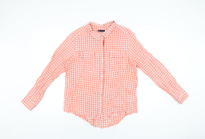 Womens UK Size M Gap Red Basic Button-Up