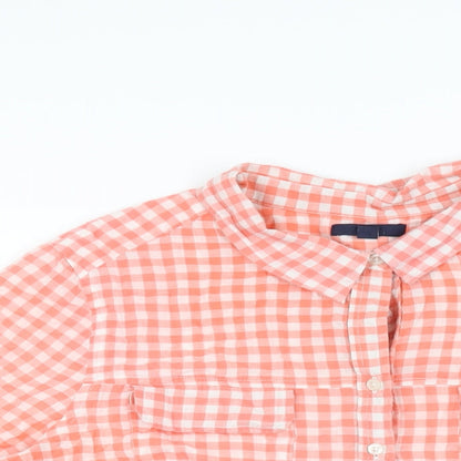 Womens UK Size M Gap Red Basic Button-Up